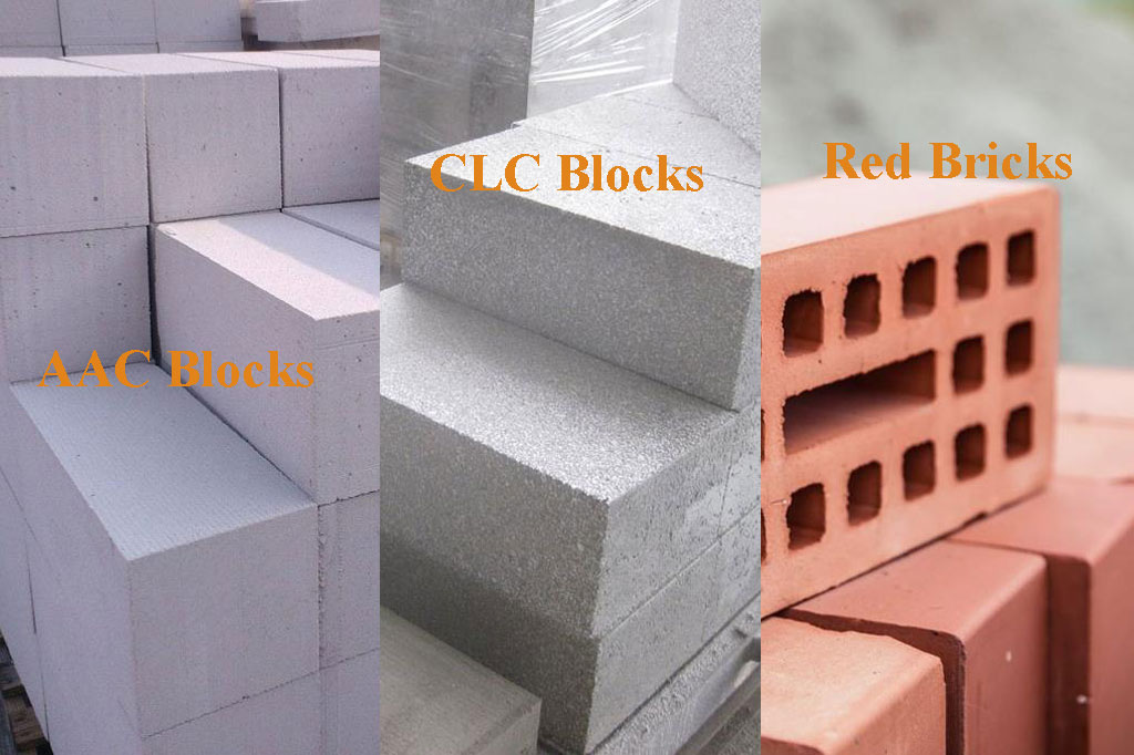 AAC Blocks vs CLC Blocks vs Red Bricks
