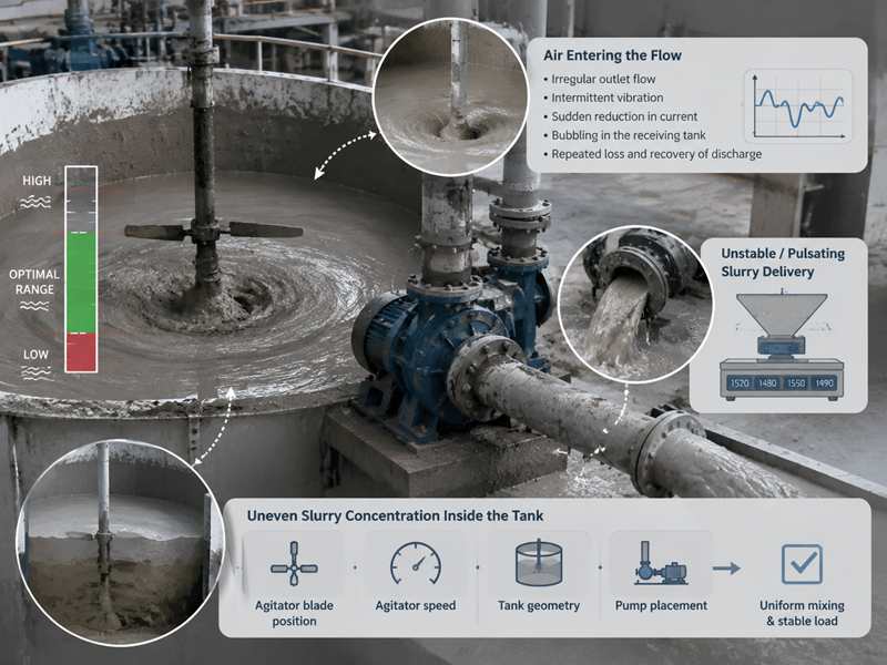 Unstable or Pulsating Slurry Delivery