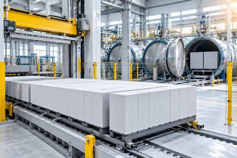 AAC Plant Cutting and Autoclaving Section