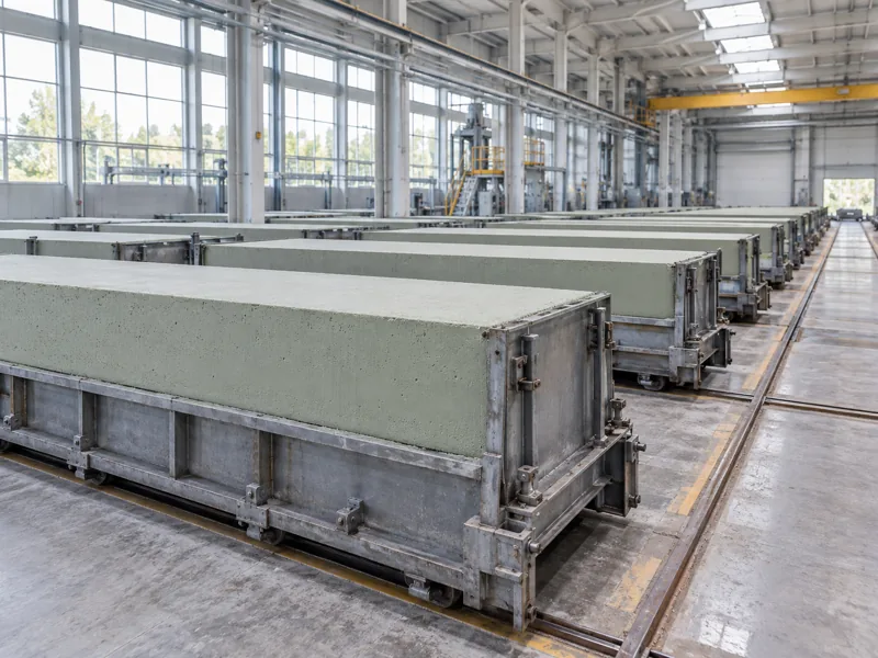 AAC Precuring Moulds In Production Hall