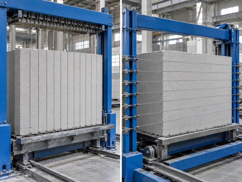 Vertical vs Horizontal AAC Block Cutting Machine Vertical vs Horizontal AAC Block Cutting Machine