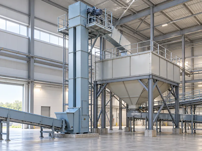 AAC Bucket Elevator Raw Material Station