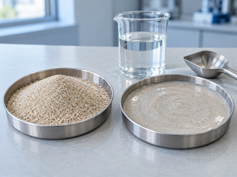 Dry Sand And Slurry Samples